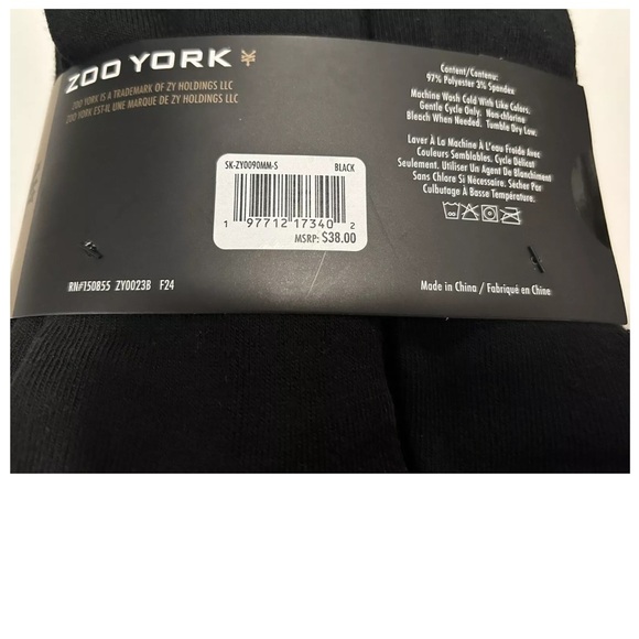 Zoo York Mid Crew Socks 8 Pair Men 6-12 Black White w Logo Skate Ride ZY NY NEW! - Picture 2 of 12